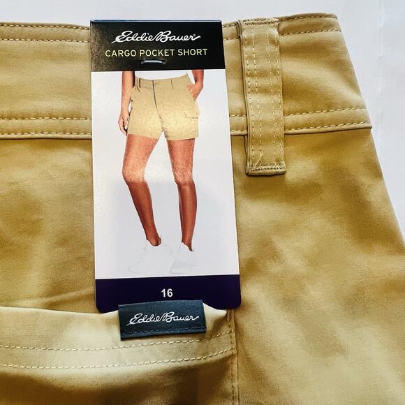 Eddie Bauer Women’s Cargo Pocket Short Size 16 Khaki (A0127) - Picture 5 of 6